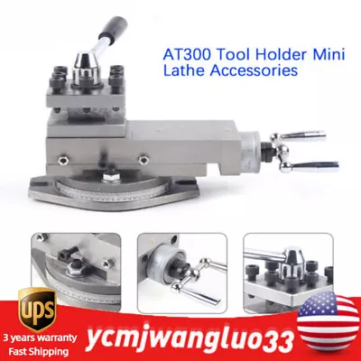 AT300 Mini Lathe Tool Holder Post Assembly Metal Lathe Accessories Bracket 16mm • $116.85