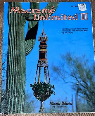 Vintage 1977 Macrame Unlimited II Pattern Book - OWLS Plant Hangers More • $5.50