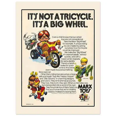 Big Wheel Marx Toys Retro Advertisement Art Print Poster • $22.99