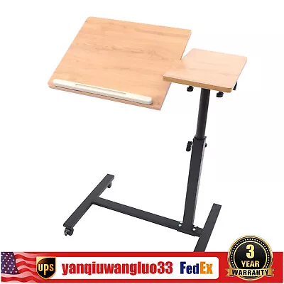 Home Office Laptop Desk Rolling Adjustable 360° Rotation Computer Mobile Stand • $55