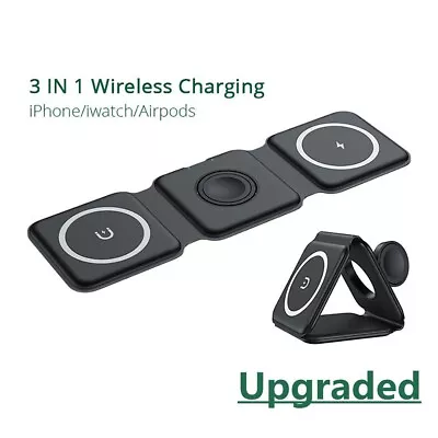 Wireless Charger Dock Charging Station 3 In 1 For Apple Watch IPhone 14 13 12 • $24.68