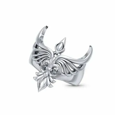 $79.97 • Buy Fleur De Lis Phoenix Ring .925 Sterling Silver By Peter Stone Fine Jewelry