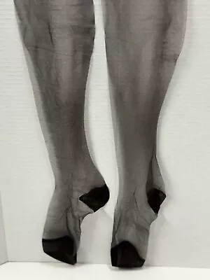 Vintage New Unworn Worthmor Seamless Stockings Black Size 9 Medium • $12.90