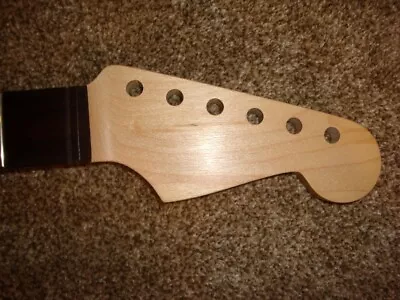 STRAT NECK Hard Rock Maple & SUPER DARK Rosewood 21f Musikraft  Minor Heel Issue • $1.25