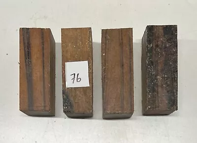 4 Pack Macassar Ebony Turning Wood Blanks | Air Dried | 5 X 2 X 2  #76 • $8.99