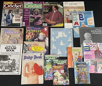 Vintage Crochet & Knitting Magazines Lot Of 17 From 1954 To 1980s • $17