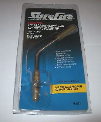 Bernzomatic Surefire Air Propane/mapp Torch Tip Ap5303 • $21.99