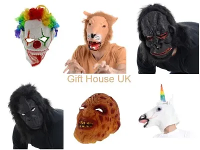 £9.95 • Buy Latex  Halloween Scary Face Full Head Masks Horror Costume Fancy Dress Party 