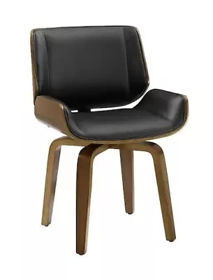 Art Leon Mid Century Dining Chairs Swivel Faux Leather With Poplar Wood Legs L3 • $99.99