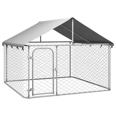 Outdoor Dog Kennel Large Waterproof House Shelter Enclosure Run Cage With Roof • £139.90