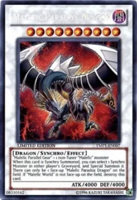 Yugioh-Malefic Paradox Dragon-Secret Rare-Limited Edition-YMP1 EN007 (LP) • $12.43