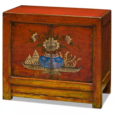 US Seller - Elmwood Peony Flower Mongolian Cabinet • $1188