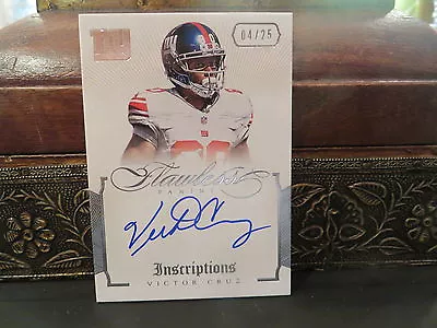 Panini Flawless Silver Autograph Giants Victor Cruz  Auto  04/25  2014 • $500