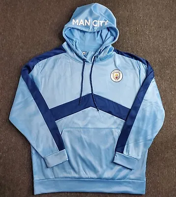 Manchester City FC Mens Hoodie Sweatshirt Pullover Official Soccer Blue Size XL • $34.99