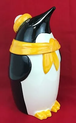 Vintage Metlox Emperor Penguin Cookie Jar California Made In USA Winter Decor • $35