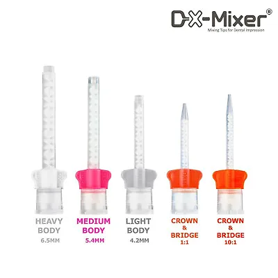 DX-Mixer ® Dental Impression Mixing Tips 1:1/10:1 Ratio VPS&PVS Made In KOREA • $13.49