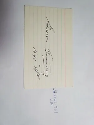 George Armstrong Signed Index Card JSA Auction Certified  • $10