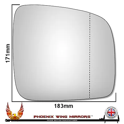 Right Hand Driver Side VW T5 Transporter 2003-2009 Wide Angle Wing Mirror Glass • $12.31