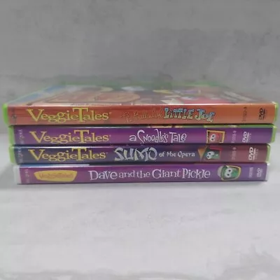 Veggie Tales DVD Set Lot Of 4 Children's Kids Bible Religious Shows • $18.98