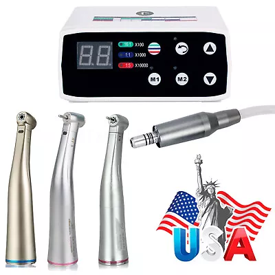 Dental Brushless LED Electric Micro Motor/ LED 1:5 1:1 Increasing Handpiece • $313.18