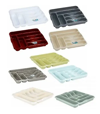 £6.45 • Buy Plastic Kitchen Cutlery Tray Organizer 7 Compartment Cutlery Holder Storage