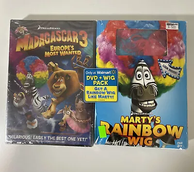 Brand New Madagascar 3: Europe's Most Wanted DVD + Bonus Marty's Rainbow Wig • $14.90