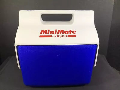 Vintage Mini Mate Personal Cooler Lunch Box By IGLoo Made In USA Blue White Red • $16.95