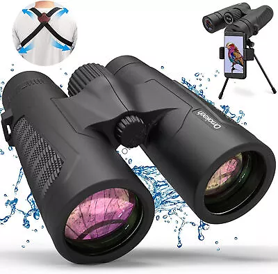 $16.99 • Buy 10x42 Waterproof High Power HD Binoculars +Tripod For Bird Watching Hiking New