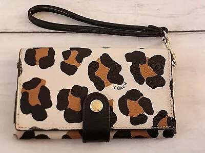 Coach Ocelot Print Wristlet Animal Print Phone Case Or Wallet • $19.99