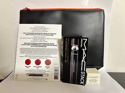 Mac Cosmetics 4 Pcs Makeup Deluxe Samples Gift Set Black Bag • $17.99
