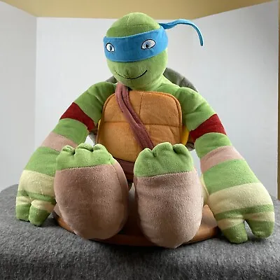 2014 Nickelodeon TMNT Teenage Mutant Ninja Turtle Plush Leonardo 24  Pillow • $19.95