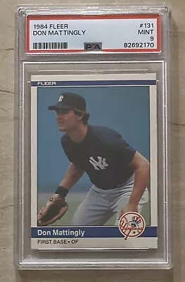 1984 Fleer - #131 Don Mattingly (RC) - PSA 9 • $9.50