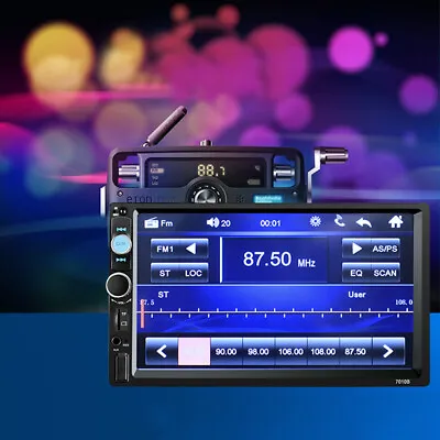 2 DINS 7  Car Stereo Radio MP5 Player Bluetooth Touch Screen With Rear Camera • $115.24