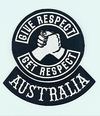$12.55 • Buy Australia + Bottom Respect Biker Harley Davidson Vest Embroid Patch Iron Sew On