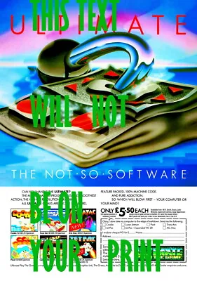 Ultimate Software Magazine Advert A3 Poster On 270gsm Ilford Galerie • £19.95