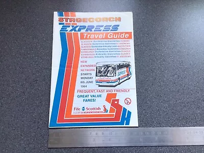 £5 • Buy Stagecoach Fife Scottish Bus Group Express Coach Timetable June 1994 Dunfermline