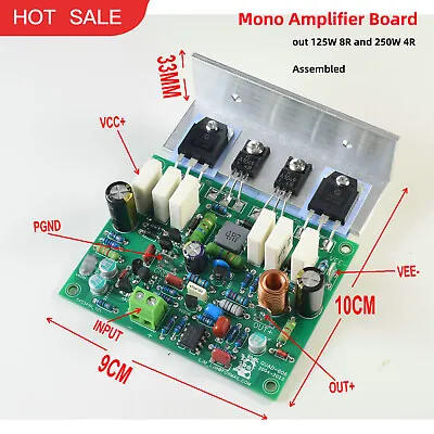 Assembled QUAD606 Mono Power Amplifier Board W/ Output Power 125W 8R 250W 4R • $18.52