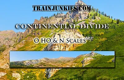 TrainJunkies Continental Divide Model Railroad Backdrop • $145.24