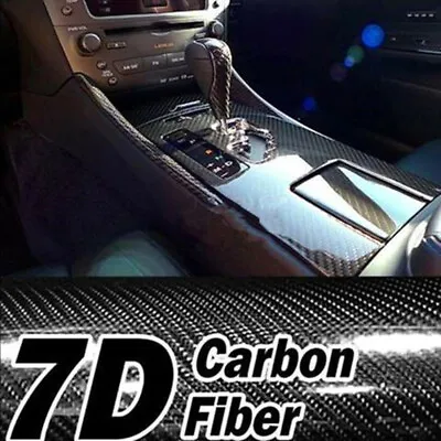 $17.10 • Buy Auto Accessories 7D Glossy Carbon Fiber Vinyl Film Car Interior Wrap Stickers