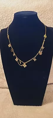 Louis Vuitton Necklace Collier Blooming Supple Gold Monogram LV Logo • $100
