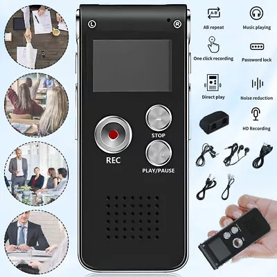 Digital Voice Recorder Dictaphone Audio Sound Recorder Mini Small Spy Lecture US • $14.99