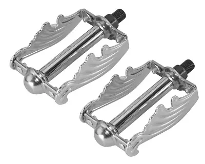 Vintage Lowrider Bike Wing 1/2  Pedals Chrome. • $57.79