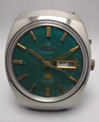 Vintage Ricoh Automatic Green Dial Steel Men's Watch • $28.99