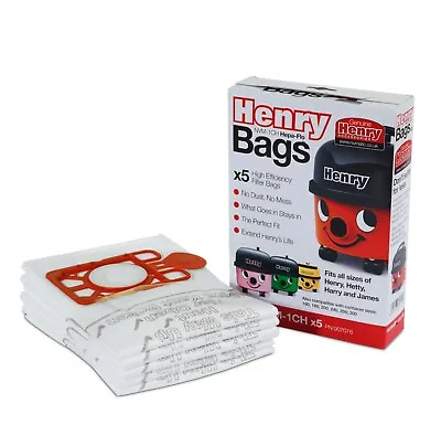 Henry Hoover Bags Vacuum Hetty HEPA FLO VACUUM BAGS HENRY JAMES HETTY HOOVER X 4 • £5.75