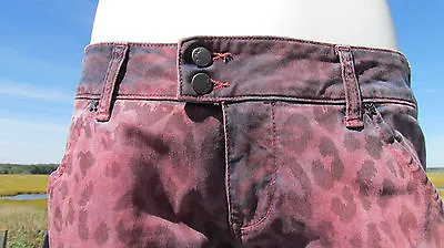 NEW MET Size 31 Jeans Pants X-K-Fit Super Skinny ITALY Animal Print Sexy Purple • $20