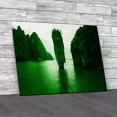 James Bond Island Panorama Thailand Green Canvas Print Large Picture Wall Art • £14.95