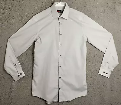 J Ferrar Shirt Mens Small Long Sleeve Collared Button Gray 14-14.5 32/33 • $13.99