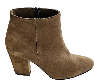 La Canadienne Suede Boot Brown Waterproof Cold Weather Block Heel Bootie Sz 8.5 • $65