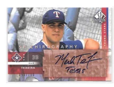 Mark Teixeira 2003 SP Authentic Chirography Young Stars Auto Autograph 053/100 • $14.99