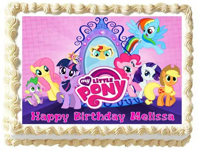 MY LITTLE PONY Edible Cake Topper Image Party Decoration • $8.50